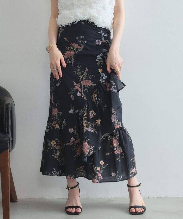 【オフィシャルサイト限定】フリルデザインフラワースカート