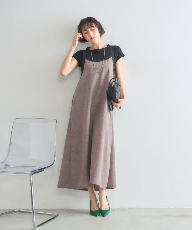 オフィシャルサイト限定】前後2WAY配色ロングワンピース