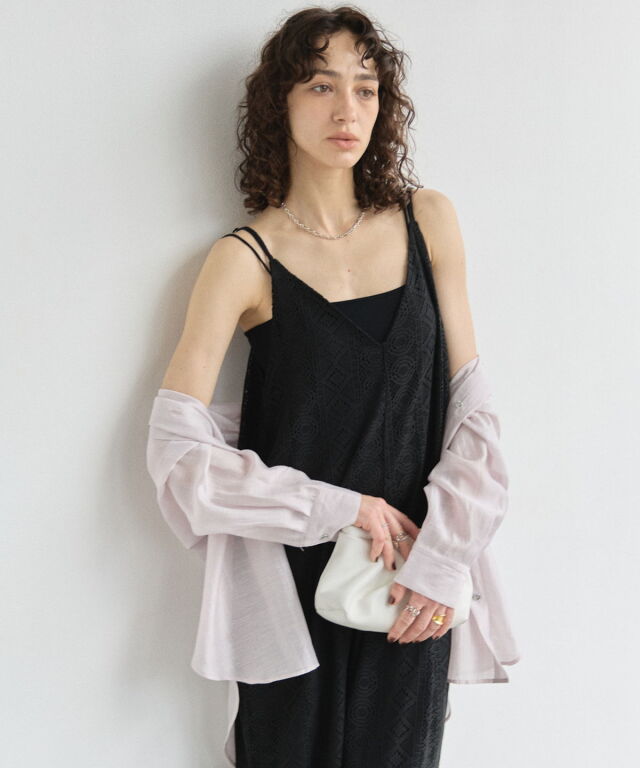 kapitalインディゴレースサロペット オフィシャルサイト限定】ラッセルレースサロペット