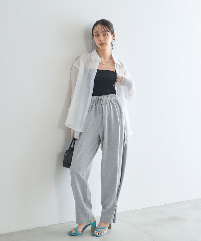 オフィシャルサイト限定】レース付きシアーシャツ