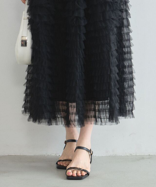 オフィシャルサイト限定】ティアードチュールスカート