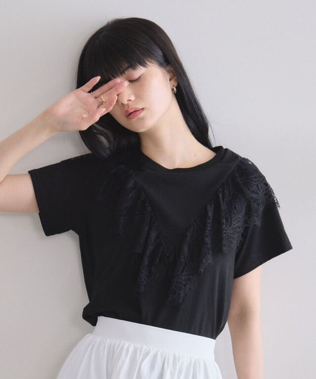 【オフィシャルサイト限定】レース付き半袖Tシャツ