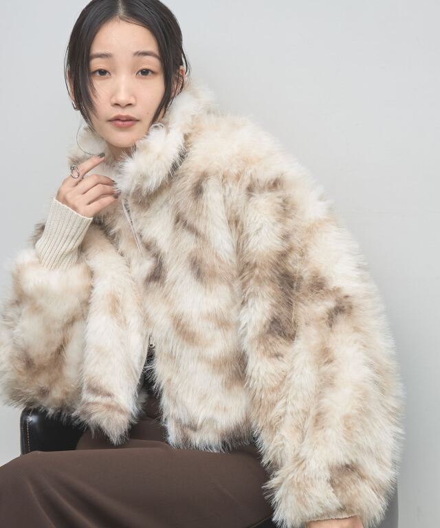 【オフィシャルサイト限定】柄ファー2WAYブルゾン