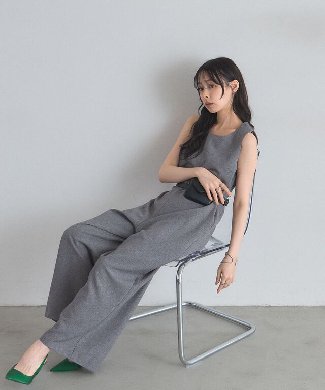 ノースリーブオールインワン
