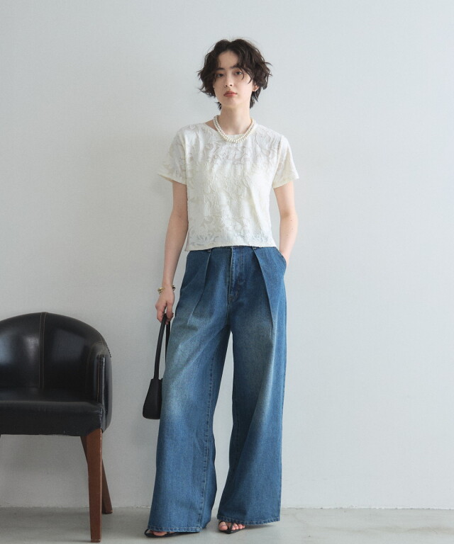オフィシャルサイト】花柄オパール半袖Tシャツ