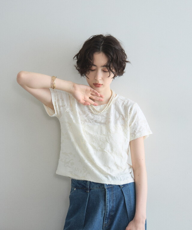 オフィシャルサイト】花柄オパール半袖Tシャツ