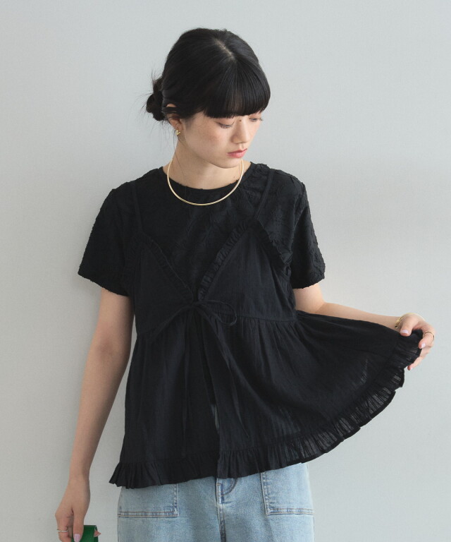 ふわっち　ドル箱 オフィシャルサイト】花柄オパール半袖Tシャツ