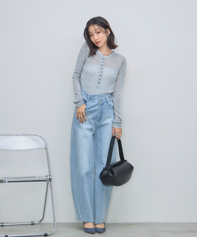 シアーヘンリーネックプルオーバー