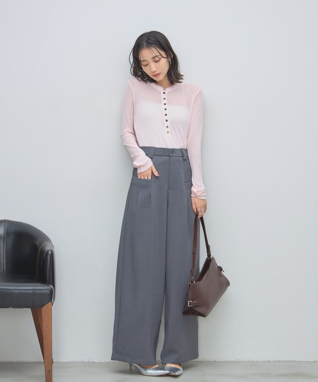 シアーヘンリーネックプルオーバー
