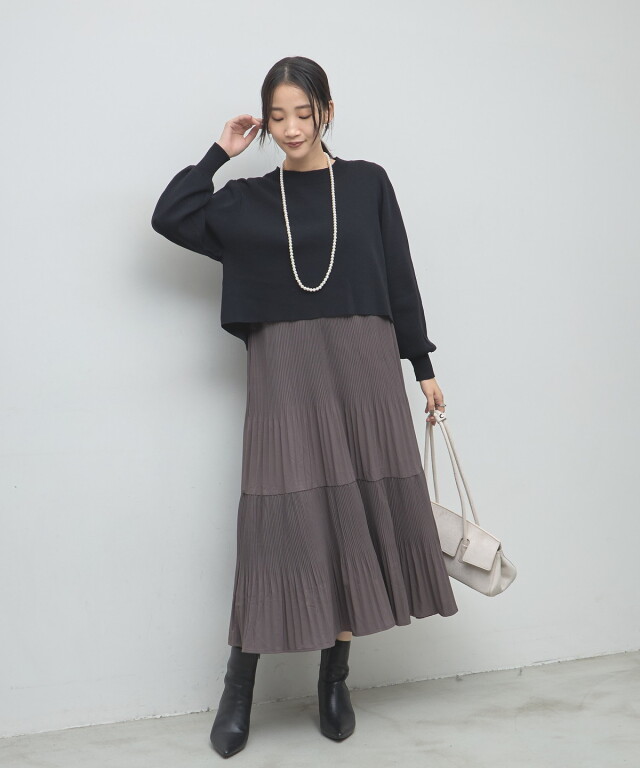 【オフィシャルサイト限定】ニットアンサンブルドッキングワンピース
