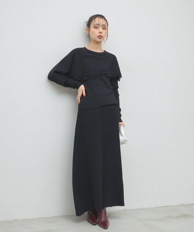 オフィシャルサイト限定】総ケーブルニットスキッパー＆ロングスカート