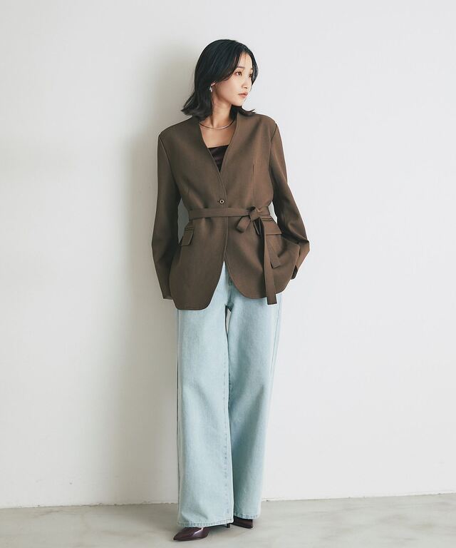 オフィシャルサイト限定】タイ付きノーカラージャケット