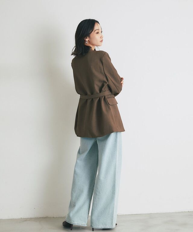 オフィシャルサイト限定】タイ付きノーカラージャケット