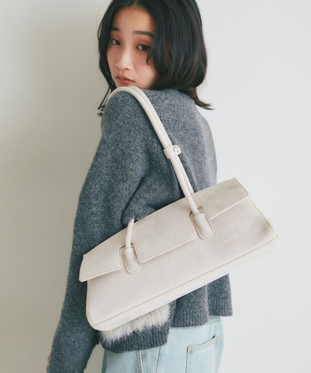 【オフィシャルサイト限定】スウェードタッチボストンショルダーバッグ