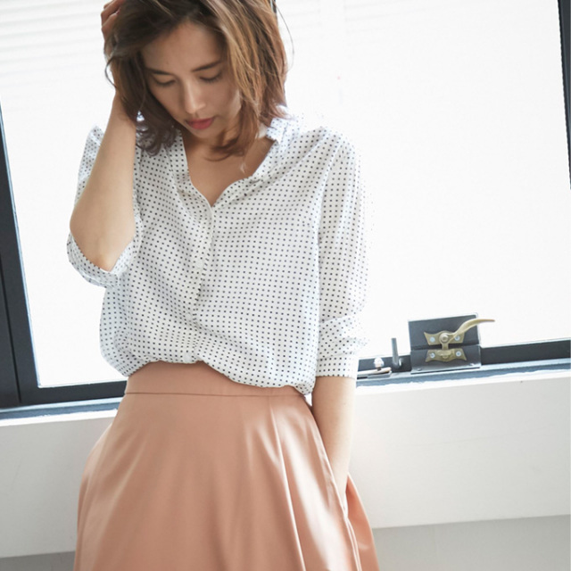 Dot Print Blouse レディース ドット ブラウス Dot Print Blouse レディース ドット ブラウス