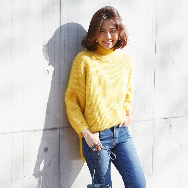 Angola High Neck Knit レディース アンゴラ ハイネック ニット