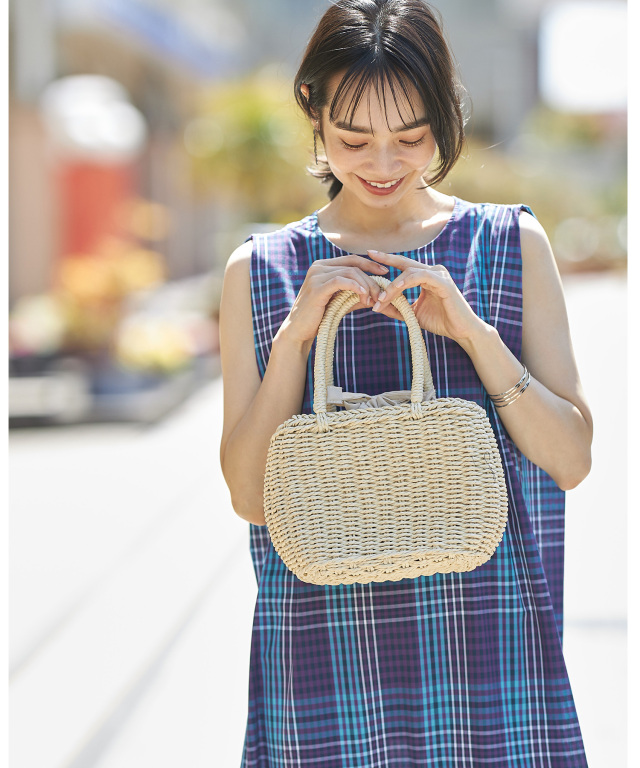 ラフィアミニハンドバッグ※一部店舗のみ入荷