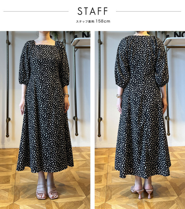 アニオナ　AGNONA リネンシルク　ブラックワンピース　最新タグ キナル別注 fog linen work（フォグリネンワーク） バンドカラー