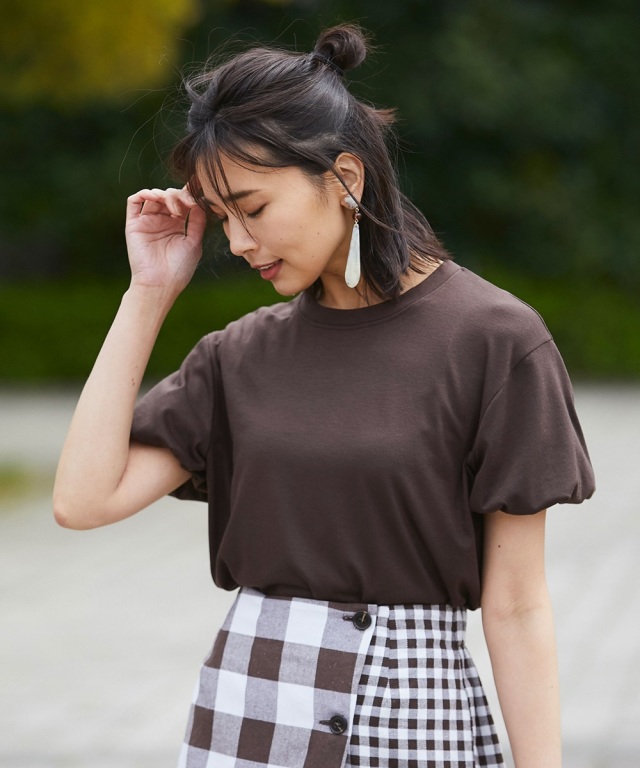 バルーンスリーブカットTシャツ