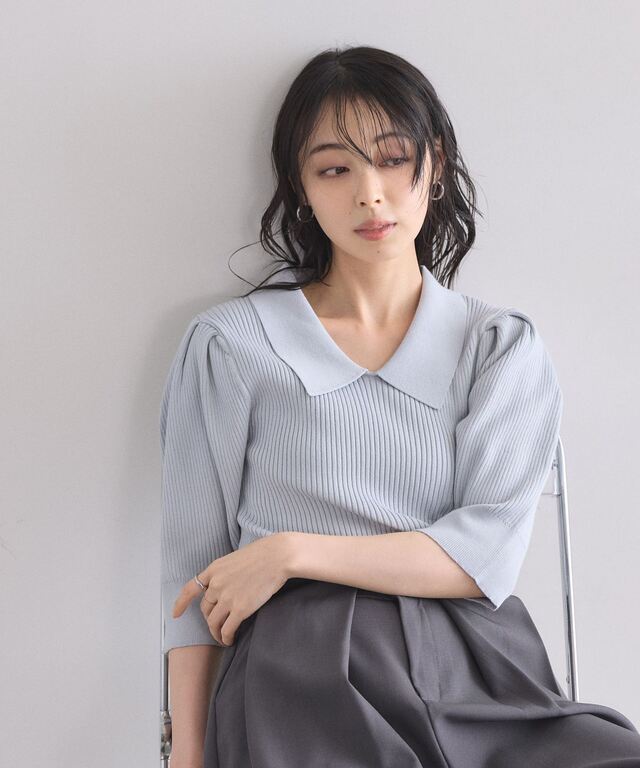 ショルダータックニット