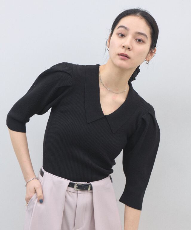 ショルダータックニット