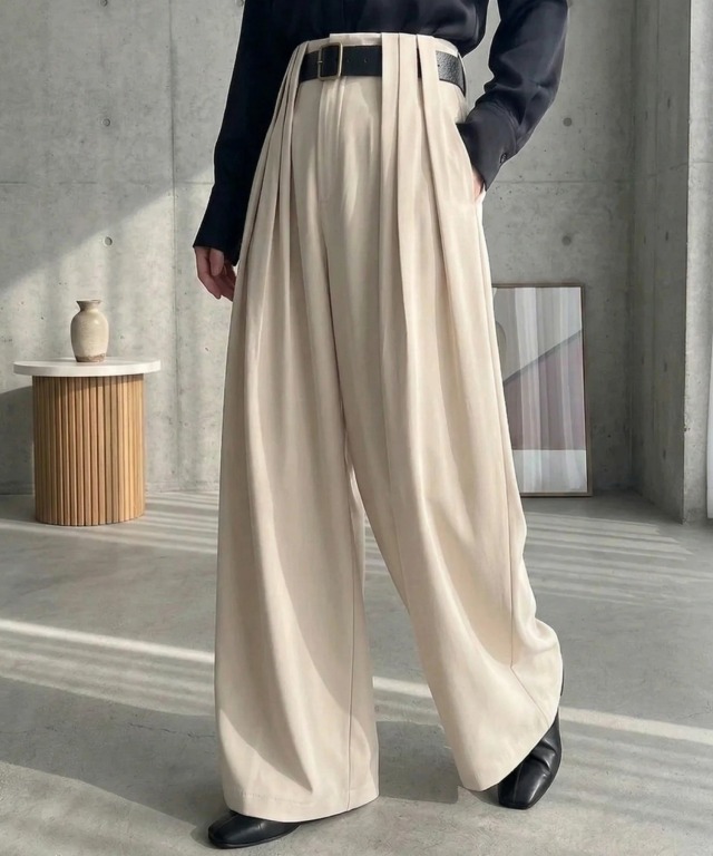 【入荷希望受付中☆】ベルト付きワイドパンツ《RequestProject》 ※入荷希望数により商品化しない場合がございます。