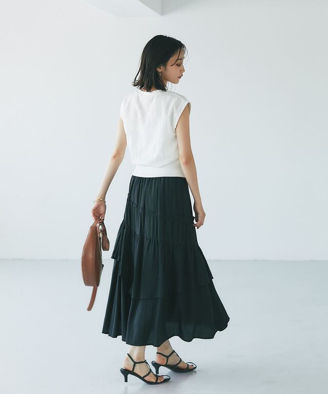 アシメティアードスカート