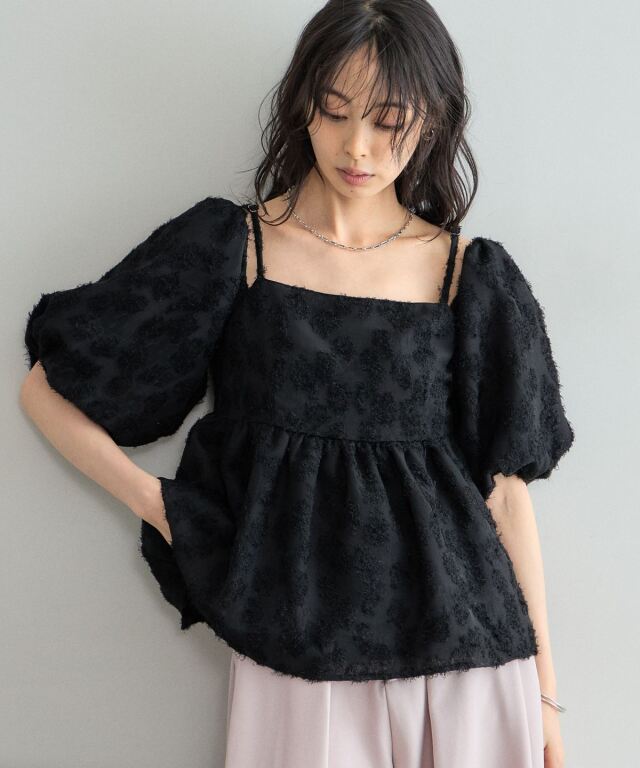 【あなたの「欲しい」の声で商品化決定！】《RequestProject》２WAYジャガードブラウス