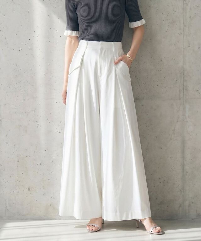 ワイルドウッド　ホワイトハーツ UVカットタックワイドパンツ