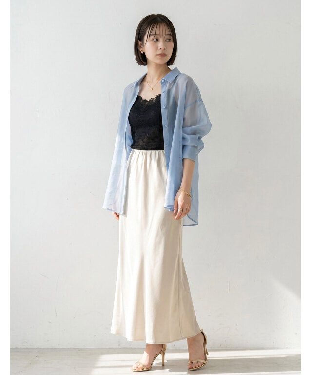 【入荷連絡受付中☆】サテンAラインスカート