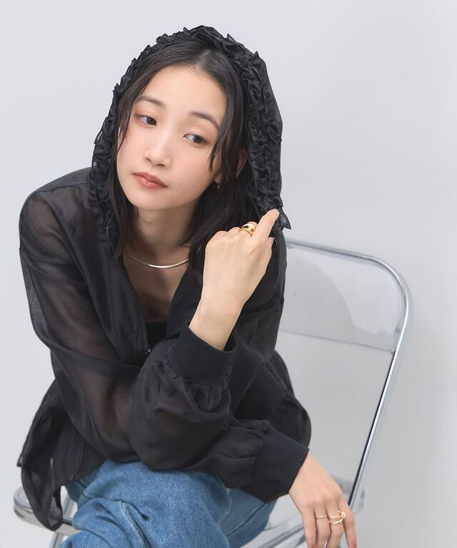 フードフリルシアーパーカー