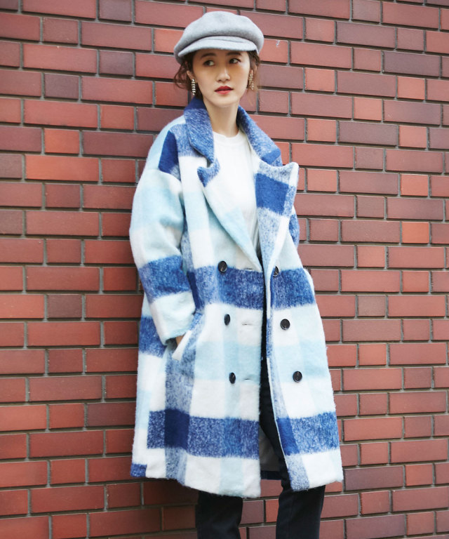 ビッグチェックチェスターコート