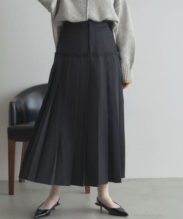 ［レア品］プリーツプリーズ　カットソー地　黒デザインスカート PLEATS PLEASE プリーツプリーズ イッセイミヤケ ISSEY MIYAKE