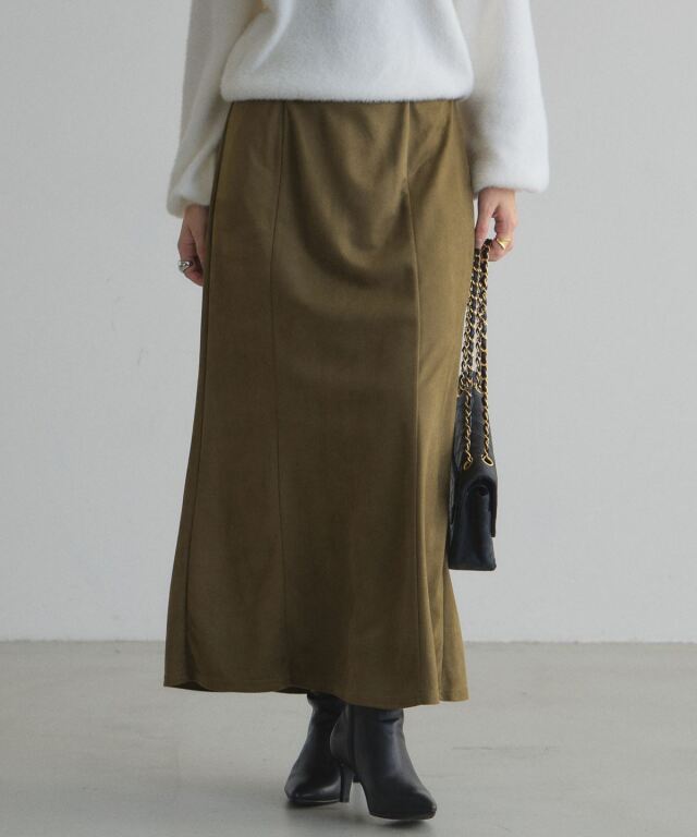 【MORE SALE】スエードマーメイドスカート＊SALE品につき返品/交換/注文確定後の変更キャンセル不可＊