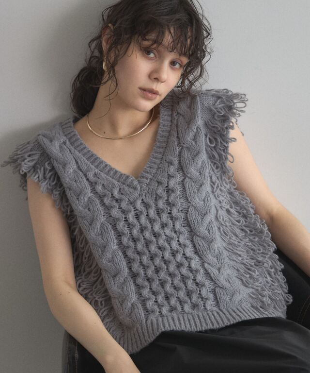 【オフィシャルサイト限定】ループ編みニットベスト