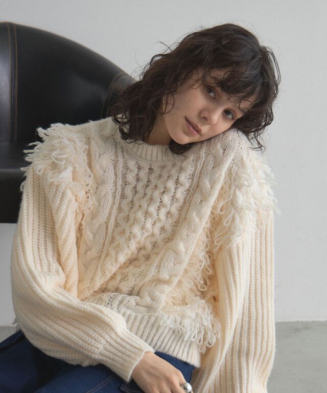 アンヌーク 人気 Fringe Knit Bustier 完売 anuke アンヌーク Fringe