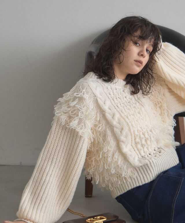 【完売品】ダイリク　フリンジニット 完売品】ダイリクフリンジニット