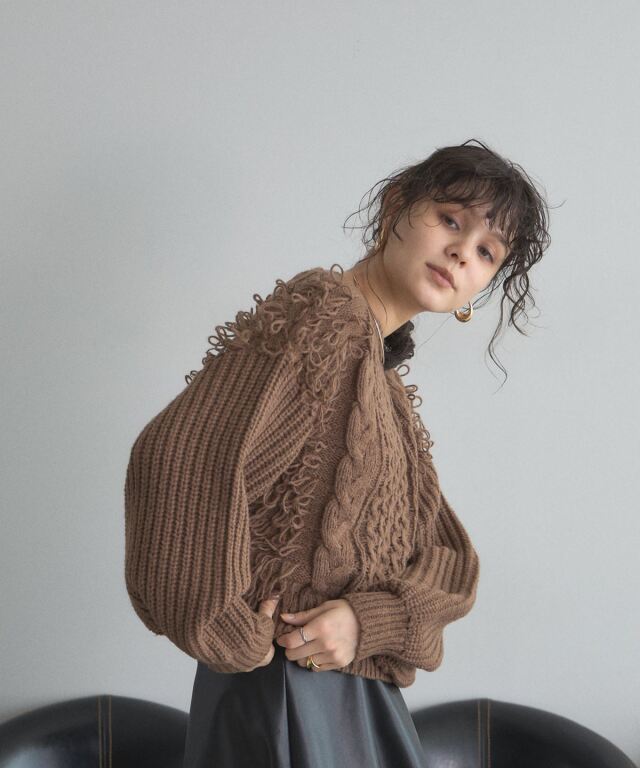 オフィシャルサイト限定】ループフリンジニットプルオーバー