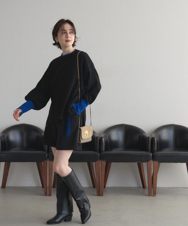 オフィシャルサイト限定】配色サイドスリットニット