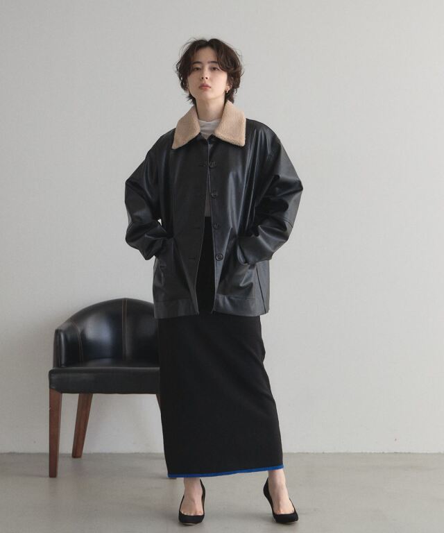 【Paul Smith】洗える 配色ニットプリーツスカート 黒 コントラスト 配色ニットプリーツスカート[品番：GERW0000093]｜GeeRA（ジーラ