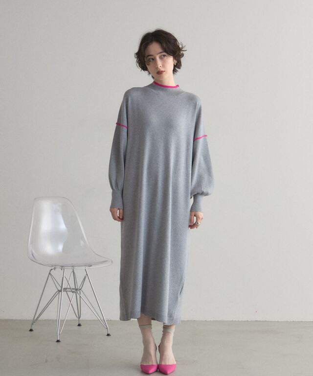 オフィシャルサイト限定】配色ニットワンピース