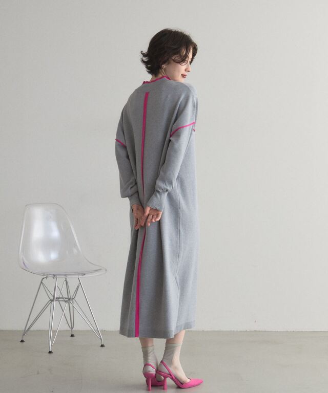 オフィシャルサイト限定】配色ニットワンピース