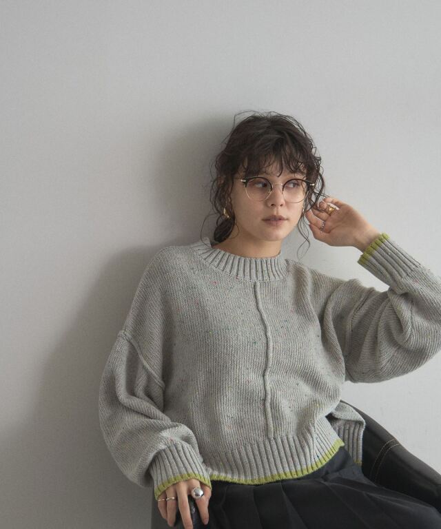 オフィシャルサイト限定】カラーネップ配色ニット