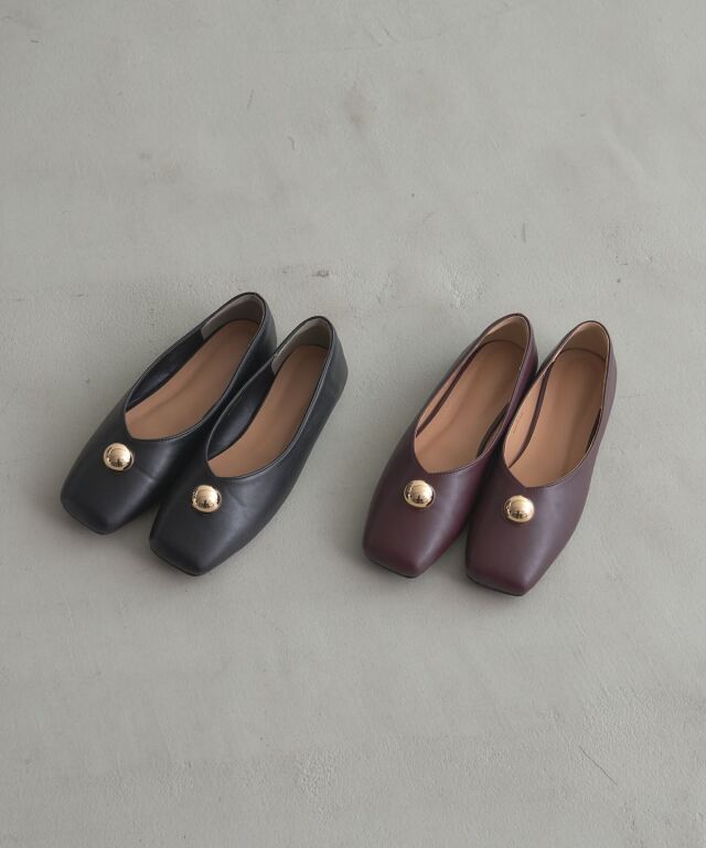 美品　ECCO メタリックゴールド フラットシューズ 39サイズ　パンプス 美品 ECCO メタリックゴールド フラットシューズ 39サイズ