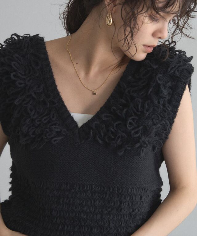 オフィシャルサイト限定】ループ編みニットベスト