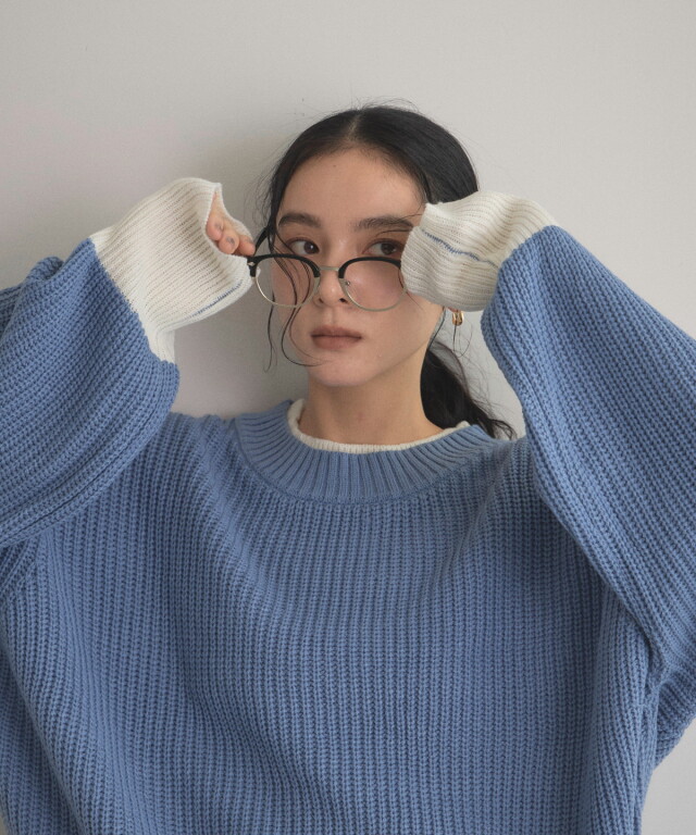 【オフィシャルサイト限定】レイヤード風配色ニット