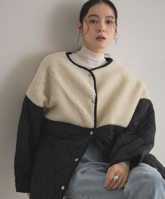 オフィシャルサイト限定】ボア切替キルトジャケット