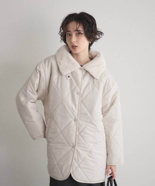 た*ら様 【雰囲気抜群】LOST CONTROL 中綿 ファー襟 キルティング オフィシャルサイト限定】ファー襟キルトジャケット