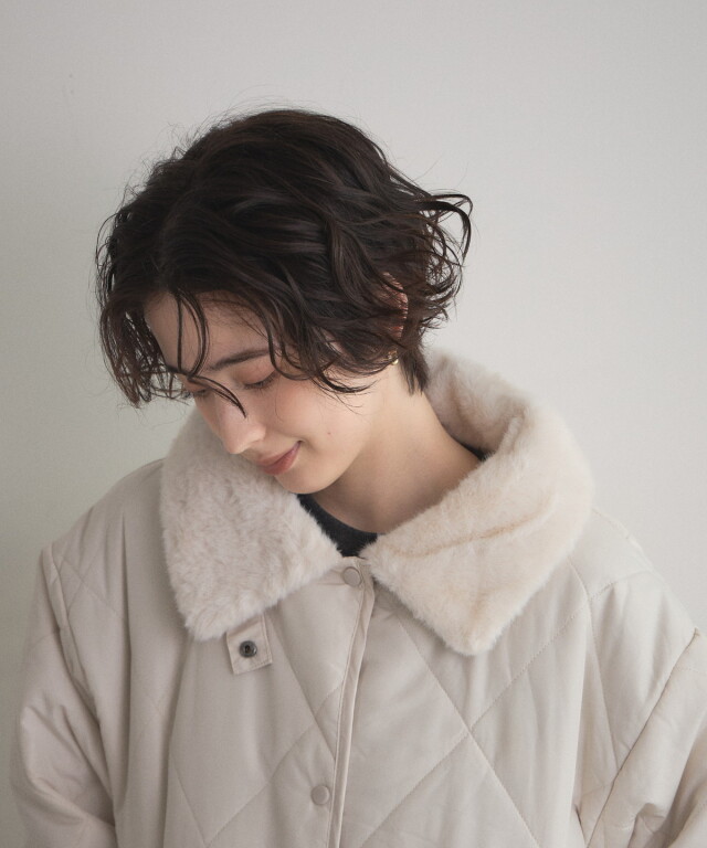 オフィシャルサイト限定】ファー襟キルトジャケット