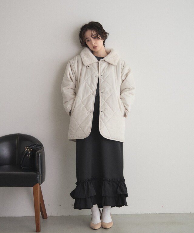 オフィシャルサイト限定】ファー襟キルトジャケット